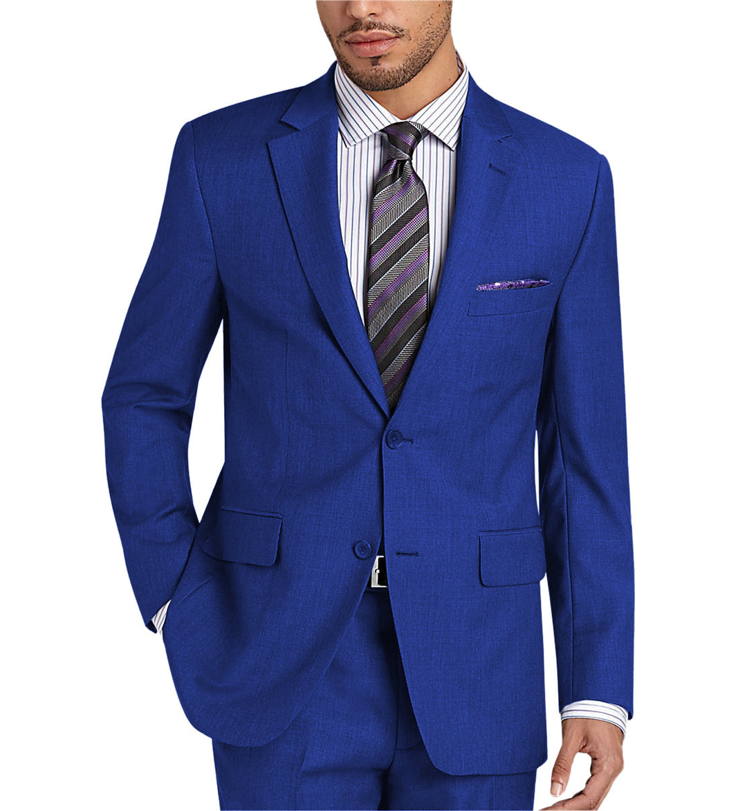 Forma 2 Piece Men's Suit Flat Notched Wedding Lapel (Blazer + Pants) mens event wear