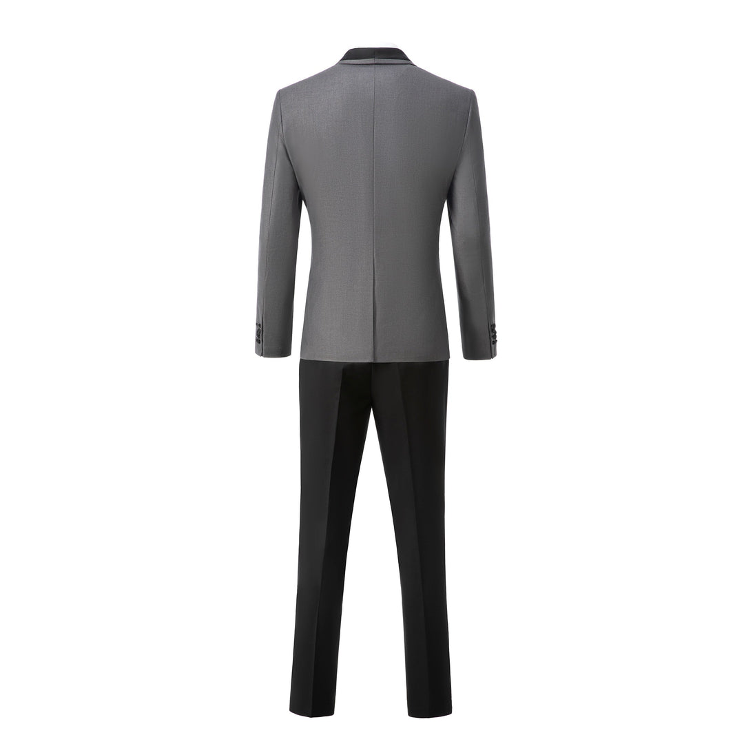 Formal 3 Pieces Mens Suit Flat Shawl Lapel Tuxedos (Blazer+vest+Pants) mens event wear