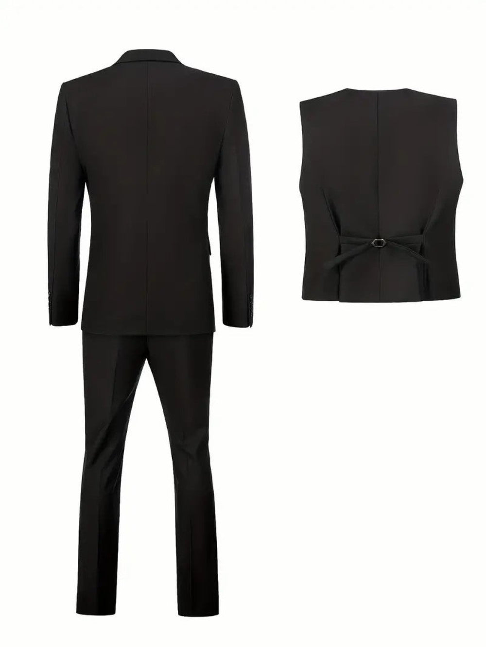 Formal Men's 3-Piece Regular Fit Peak Lapel Flat Men's Suit (Blazer+Vest+Pants) mens event wear