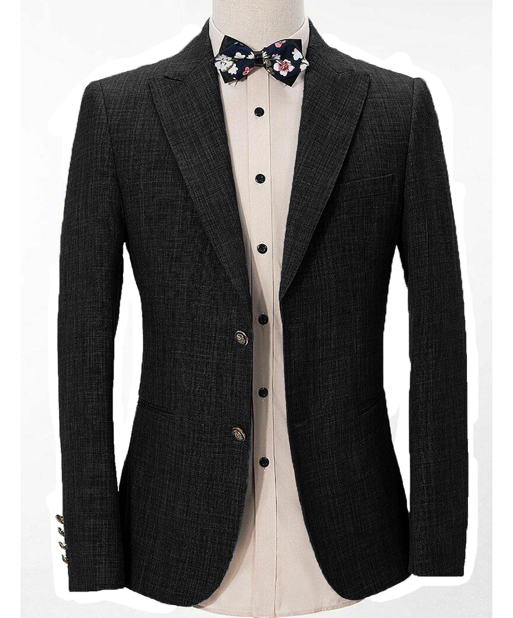 Casual Men's Regular Peak Lapel Blazer mens event wear