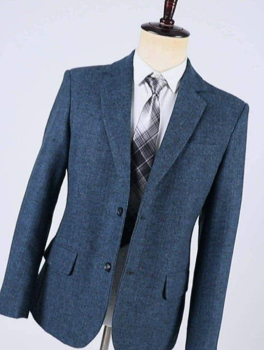 Affari maschile 2 pezzi formali a spina di pesce smoking in tasso di tacca per il matrimonio (blazer+pantaloni)